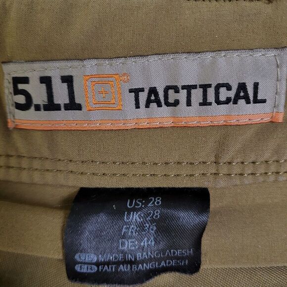5.11 TACTICAL APEX 11" Short 73334 Outdoor Field Dark Khaki Size 28 READ DESC - Picture 3 of 9